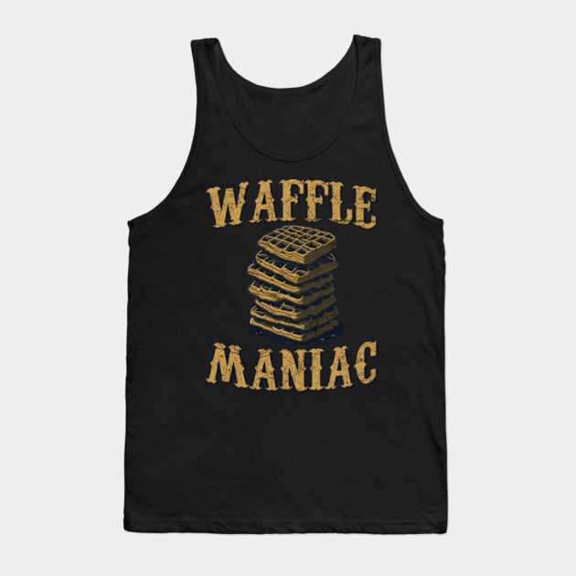 Waffle Maniac Breakfast Desert Tank Top by MintaApparel